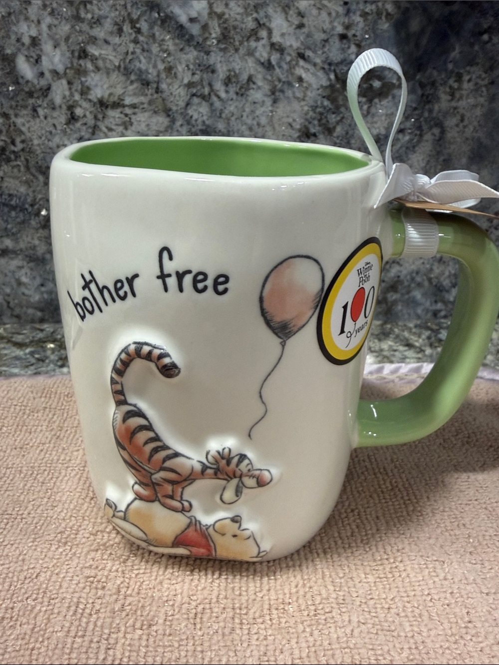 Rae Dunn x Disney Winnie the Pooh 100 Years “Bother Free” Mug 16 oz NWT